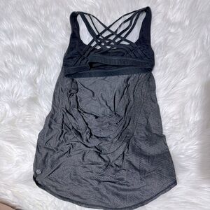 Lululemon grey‎ open back tank size 4